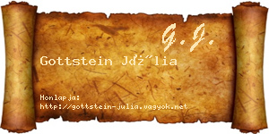 Gottstein Júlia névjegykártya